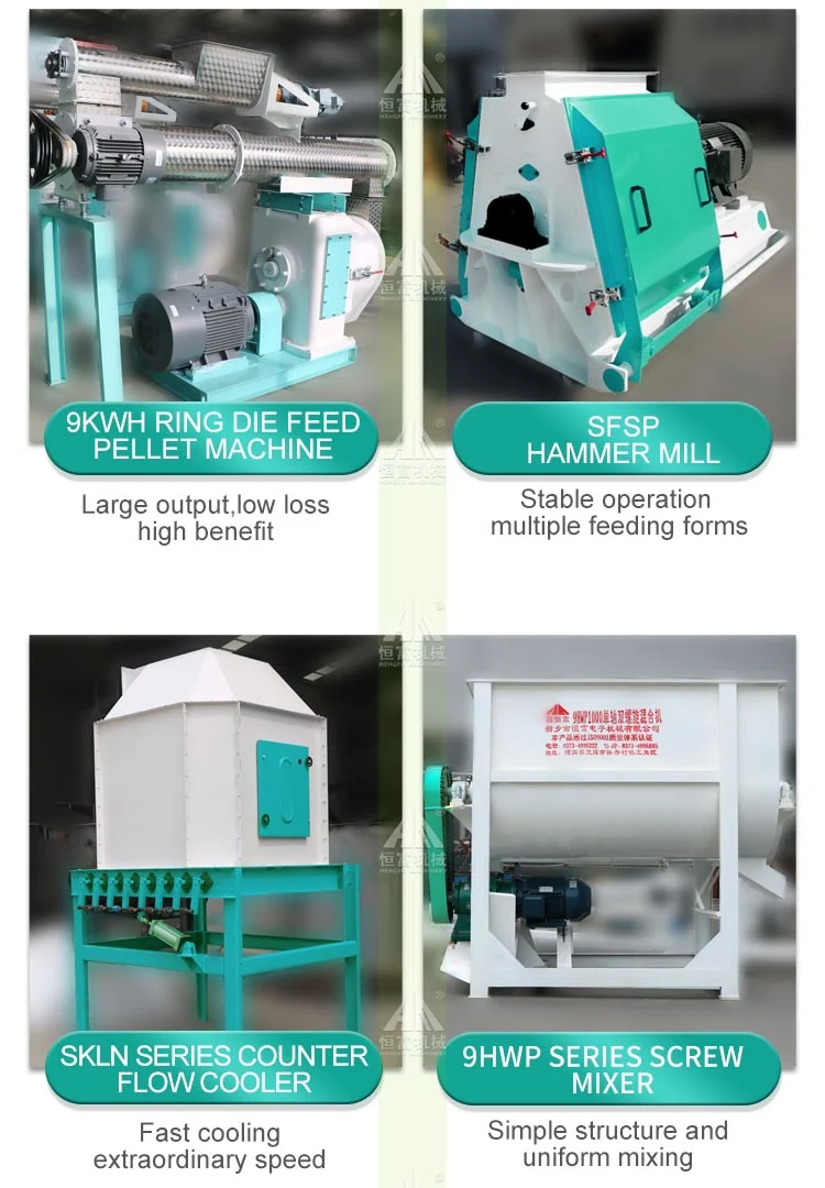 2021 CE New Design Henan Manufacturer 1-3 T/H Animal Pellet Mill Compound Feed Making Plant