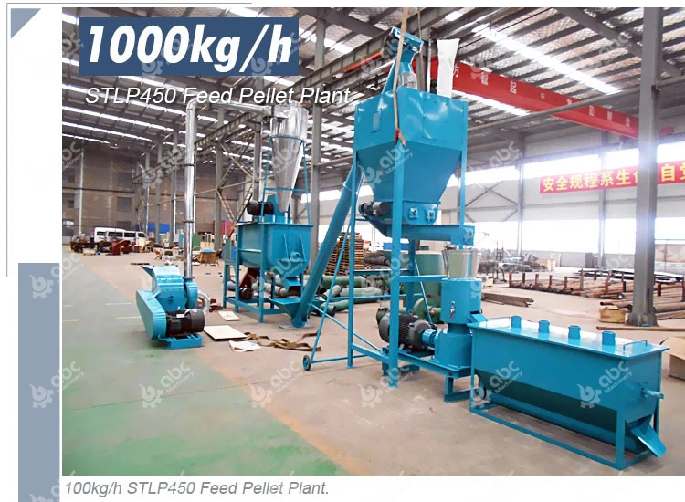 600-800kg/H Farm Use Rice Husk Animal Feed Mill Plant