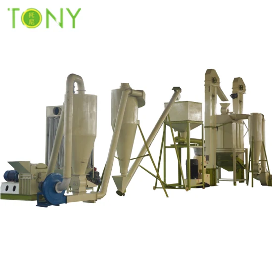 Tony Hot Sale 3-4tonnes/heure ligne de production de granulés de bois